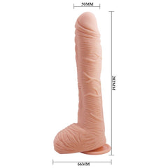 Baile – Gode réaliste Alex 27 cm incurvé avec ventouse et testicules