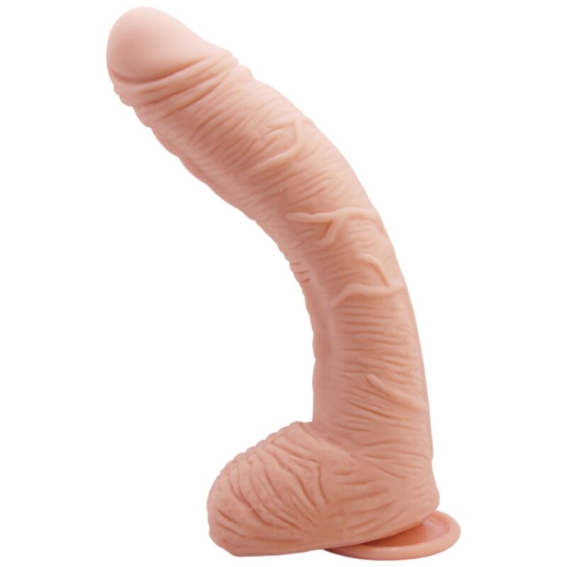 Baile – Gode réaliste Alex 27 cm incurvé avec ventouse et testicules