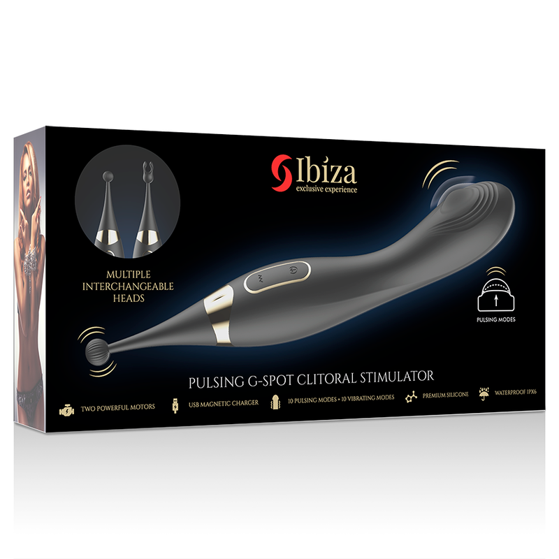 IBIZA - STIMULATEUR CLITORAL ET VIBRATEUR DE POINT G INTERCHANGEABLES