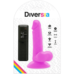 DIVERSIA - DILDO VIBRANT FLEXIBLE VIOLET 17 CM -O- 3.3 CM