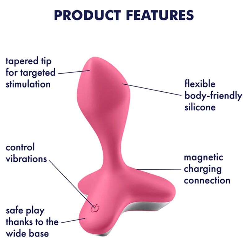 SATISFYER - VIBRATEUR  PLUG GAME CHANGER ROSE