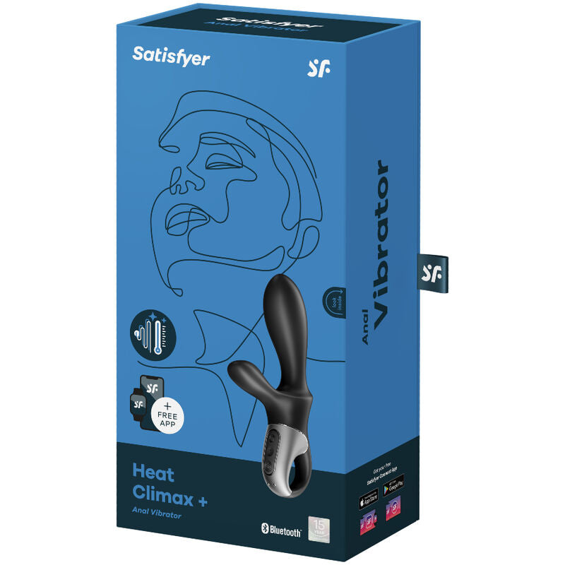 SATISFYER - APPLICATION HEAT CLIMAX+ VIBRATEUR ANAL NOIR