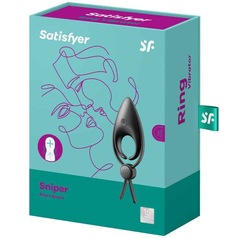 SATISFYER - VIBRATEUR  ANNEAU SNIPER BLEU