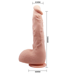 Baile – Gode réaliste Jason 24 cm incurvé avec ventouse