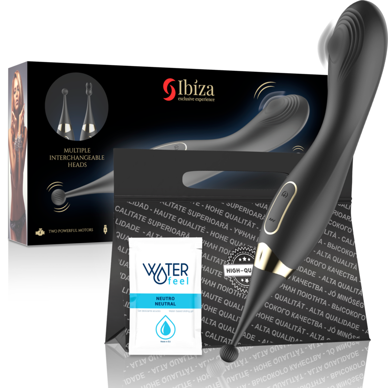 IBIZA - STIMULATEUR CLITORAL ET VIBRATEUR DE POINT G INTERCHANGEABLES