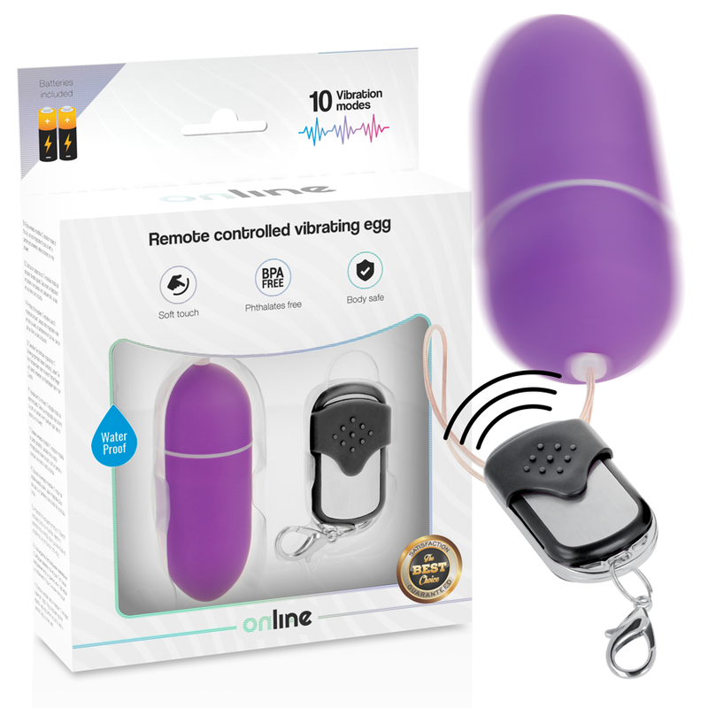 ONLINE - OEUF VIBRANT TÉLÉCOMMANDE L LILAS