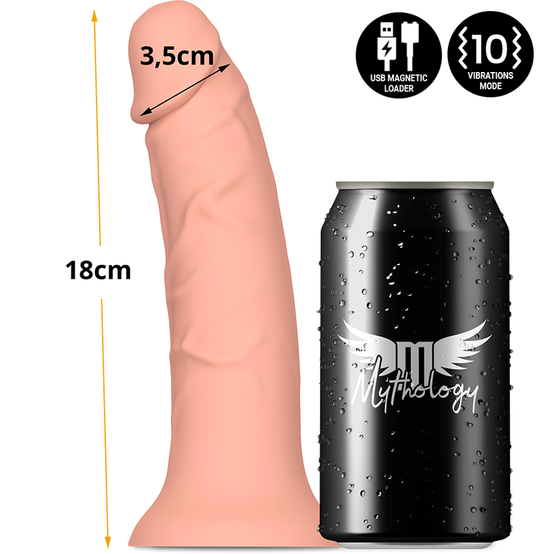 MYTHOLOGY - ASHER ORIGINAL DILDO S - VIBRATEUR COMPATIBLE AVEC LA TECHNOLOGIE SANS FIL WATCHME