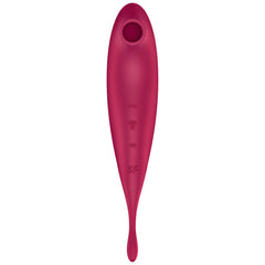 SATISFYER - APPLICATION DE STIMULATEUR ET VIBRATEUR TWIRLING PRO+ ROUGE