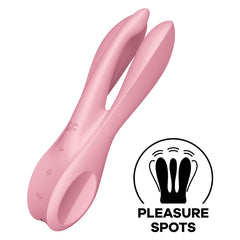 SATISFYER - VIBRATEUR THREESOME 1 BLEU