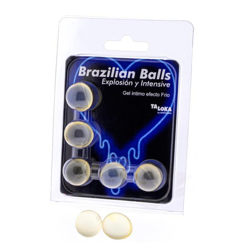 TALOKA - 5 BALLES BRÉSILIENNES GEL EXCITANT EFFET FROID & VIBRATION