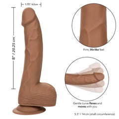 CALEXOTICS - CLOUS EN SILICONE 20.32 CM MARRON