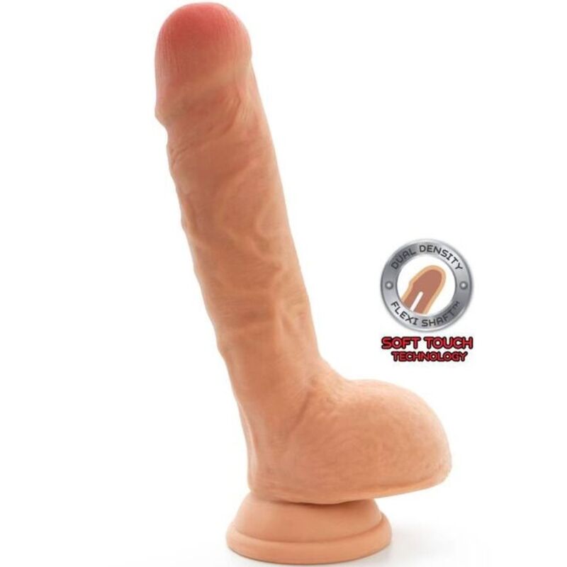 Gode double densité 18 cm avec boules – Sextoy réaliste Get Real