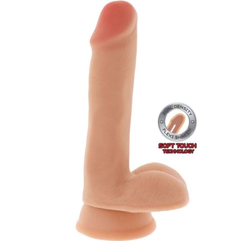 Gode double densité 17 cm peau avec boules – Sextoy réaliste Get Real