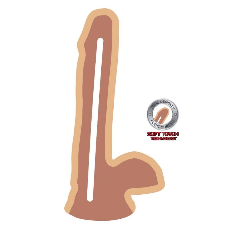 Gode double densité 17 cm peau avec boules – Sextoy réaliste Get Real