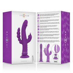 INTENSE - VIBRATEUR EN SILICONE CASANOVA RABBIT TRIPLE MOTEUR VIOLET