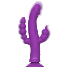 INTENSE - VIBRATEUR EN SILICONE CASANOVA RABBIT TRIPLE MOTEUR VIOLET