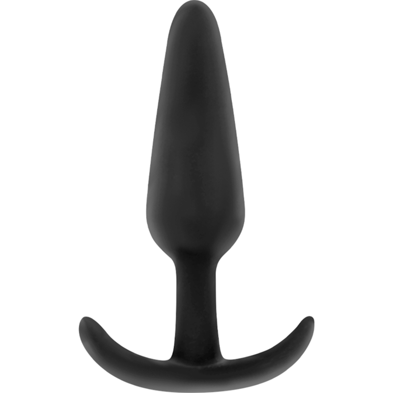 BLACK&SILVER - PLUG ANAL EN SILICONE KAEL AVEC POIGNÉE MOYENNE