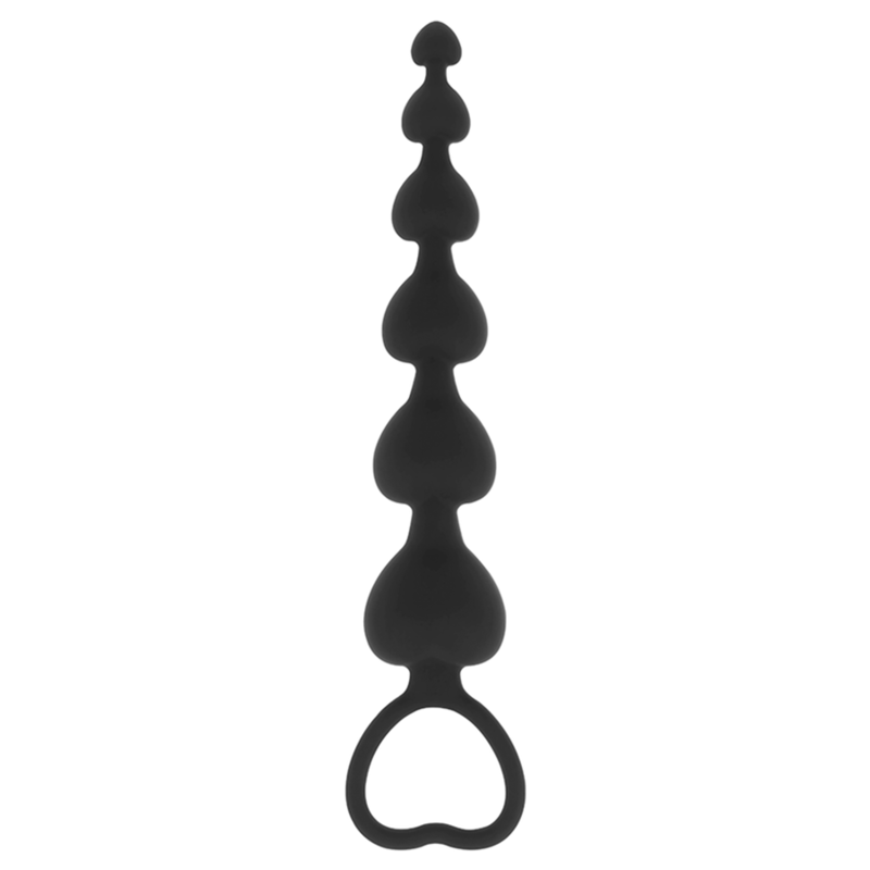 BLACK&SILVER - CHAÎNE DE COEURS ANAL MILA 18 CM