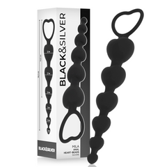 BLACK&SILVER - CHAÎNE DE COEURS ANAL MILA 18 CM