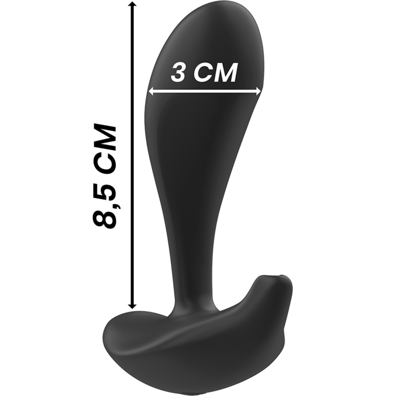 BLACK&SILVER - TÉLÉCOMMANDE EN SILICONE POUR PLUG ANAL DWAYNE