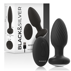 BLACK&SILVER - TÉLÉCOMMANDE DU ROTATEUR ANAL EN SILICONE WELLS PLUG