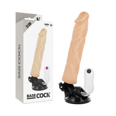 BASECOCK - VIBRATEUR RÉALISTE TÉLÉCOMMANDE NATUREL 21 CM -O- 4 CM