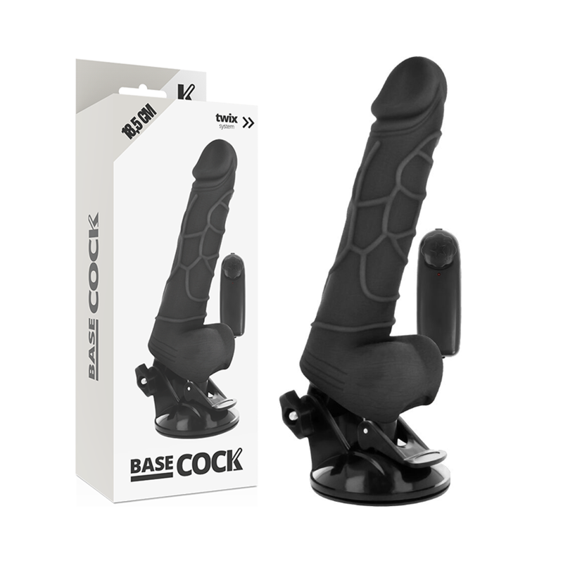 BASECOCK - VIBRATEUR TÉLÉCOMMANDE NATUREL RÉALISTE 18.5 CM -O- 4CM