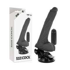 BASECOCK - VIBRATEUR NATUREL RÉALISTE TÉLÉCOMMANDE AVEC TESTICULES 20 CM -O- 4 CM