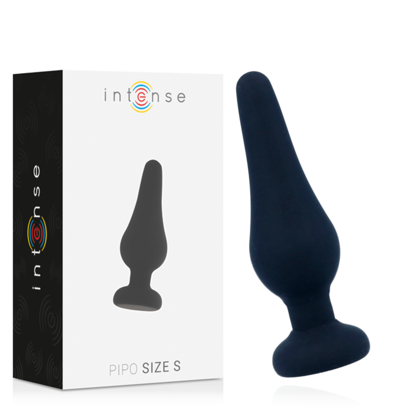 INTENSE - PLUG ANAL PIPO S SILICONE NOIR 9,8 CM