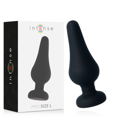 INTENSE - PLUG ANAL PIPO L SILICONE NOIR 13 CM