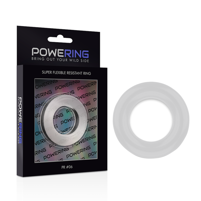 POWERING - ANNEAU PÉNIS SUPER FLEXIBLE ET RÉSISTANT 5,5CM PR06 CLAIR