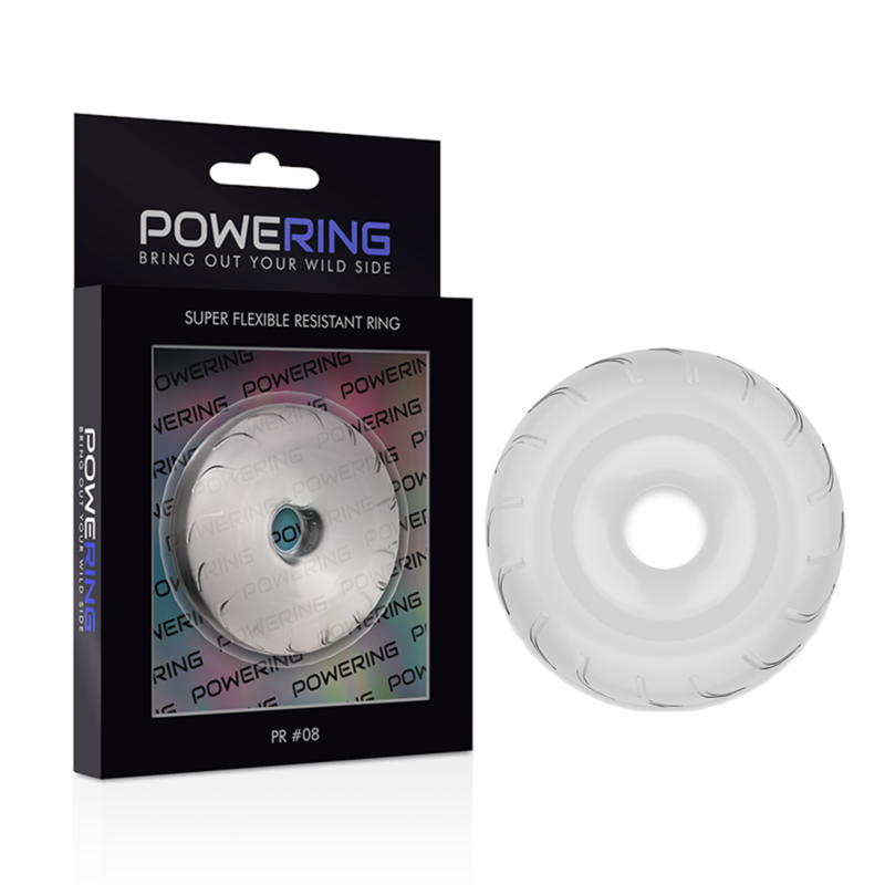 POWERING - ANNEAU PÉNIS SUPER FLEXIBLE ET RÉSISTANT 5CM PR08 CLAIR