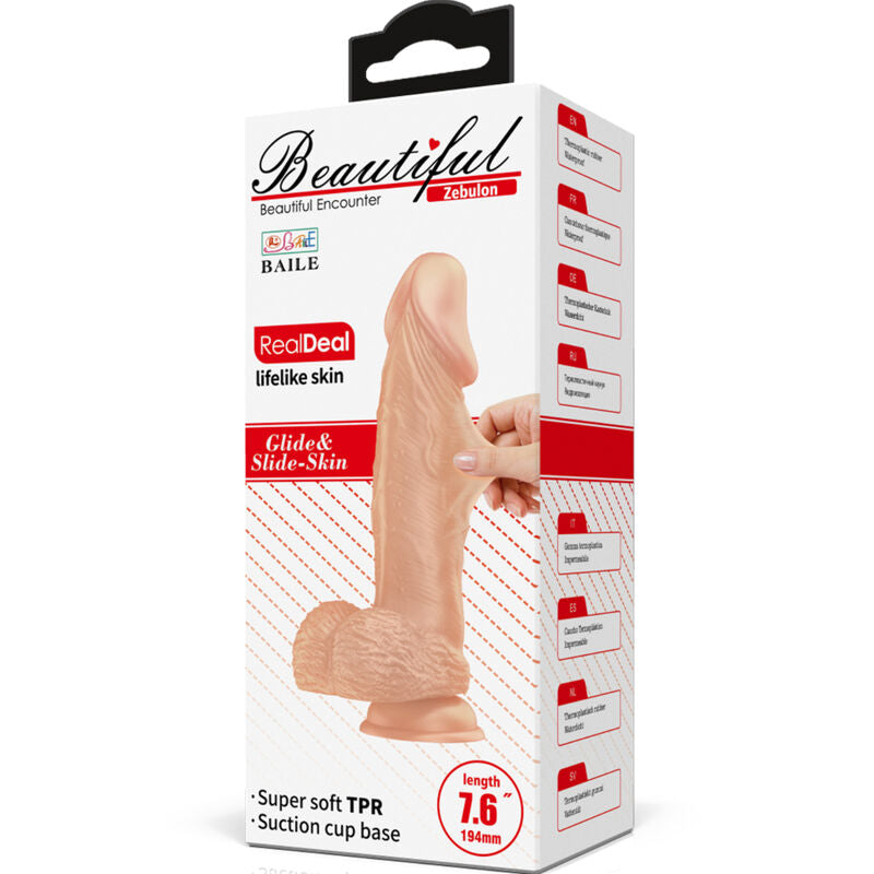 Baile – Gode réaliste Belle Rencontre Zébulon 19,4 cm avec ventouse