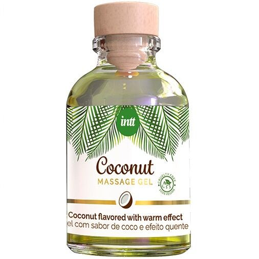 INTT - GEL DE MASSAGE VÉGAN AU SAVEUR DE COCO ET EFFET CHAUFFANT