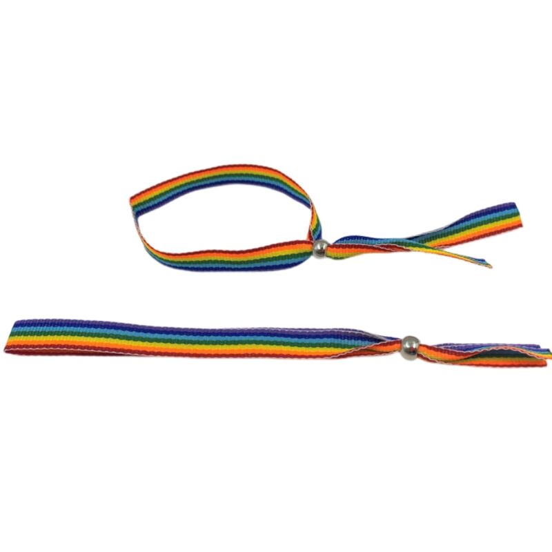 PRIDE - BRACELET BALLE EN ARGENT DRAPEAU LGBT