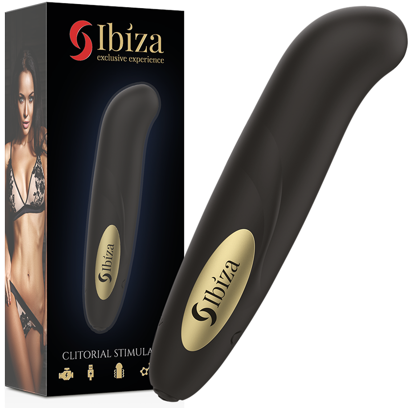 IBIZA - STIMULATEUR DE CLITORIS CHARGEUR USB 10 MODES DE VIBRATION DORÉ 13 X 2,9