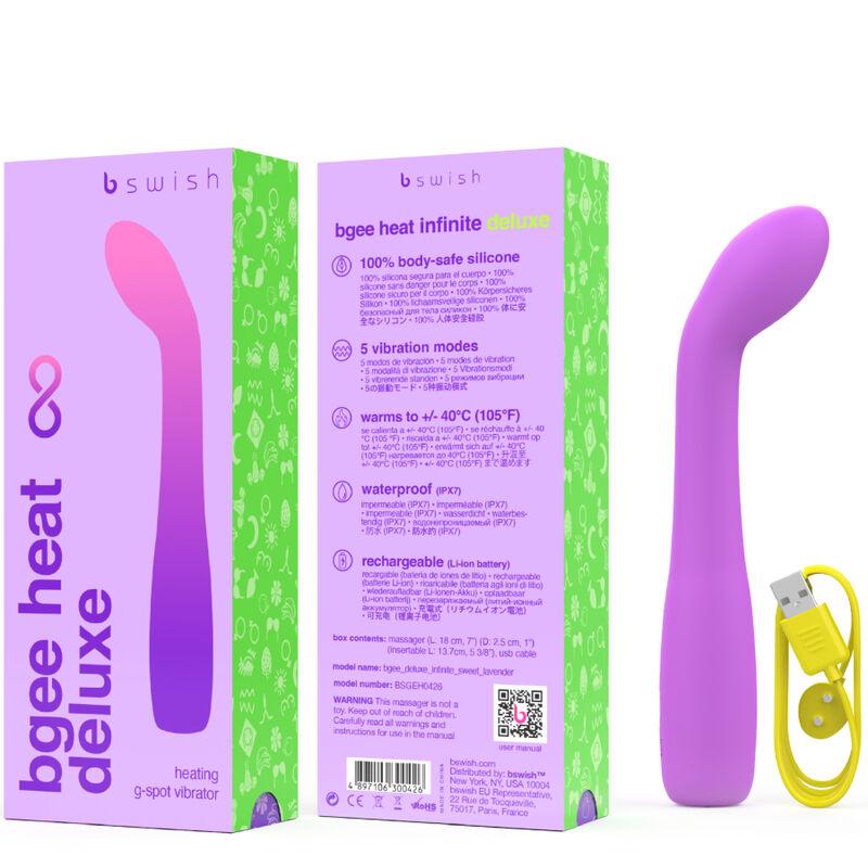 B SWISH - VIBRATEUR RECHARGEABLE BGEE HEAT INFINITE DELUXE LAVANDE SILICONE