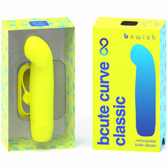 B SWISH - VIBRATEUR EN SILICONE RECHARGEABLE BCUTE CURVE INFINITE CLASSIC JAUNE