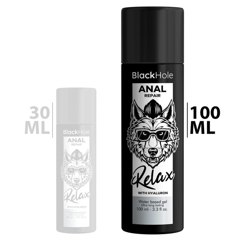 BLACK HOLE - RÉPARATION ANAL À BASE D''EAU RELAX AVEC HYALURON 100 ML