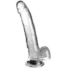 KING COCK - CLEAR GODE AVEC TESTICULES 20.3 CM TRANSPARENT