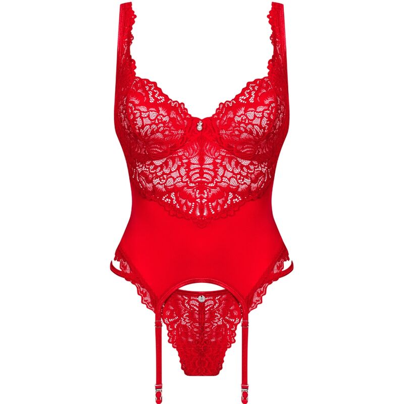 OBSESSIVE - CORSET ET STRING AMOR CHERRIS L/XL