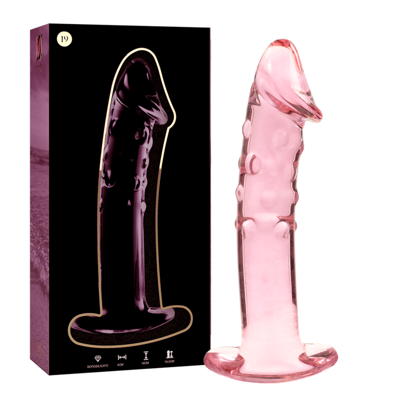 NEBULA SERIES BY IBIZA - MODÈLE 19 GODE EN VERRE BOROSILICATE CLAIR 18.5 CM -O- 4 CM