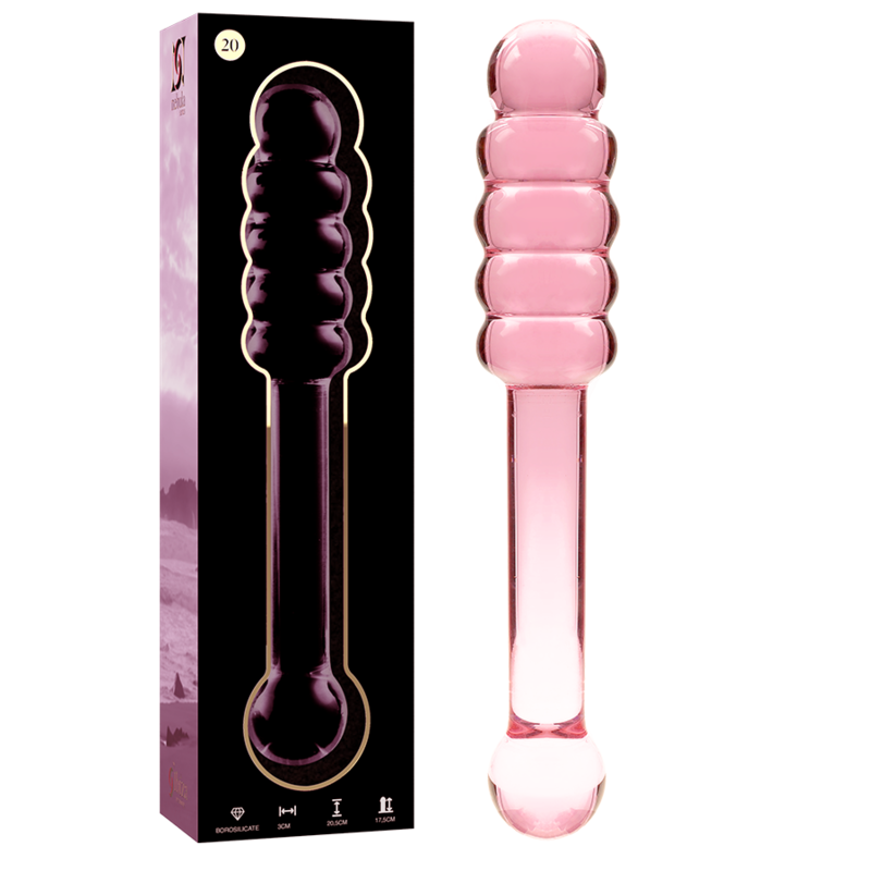 NEBULA SERIES BY IBIZA - MODÈLE 20 GODE EN VERRE BOROSILICATE CLAIR 20.5 CM -O- 3 CM