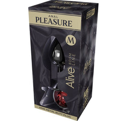 ALIVE - MINI PLUG DE PLAISIR ANAL MÉTAL ROUGE TAILLE M