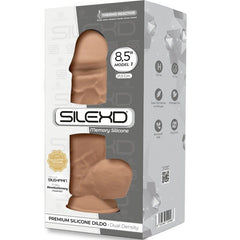 SILEXD - MODÈLE 1 PÉNIS RÉALISTE PREMIUM SILEXPAN SILICONE CARAMEL 21.5 CM