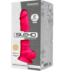 Gode Réaliste SilexD 20 cm en Silicone Premium Fuchsia - Modèle 1