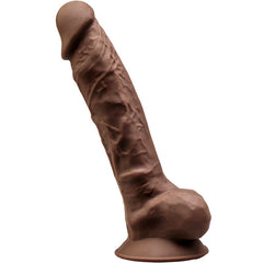 SILEXD - MODÈLE 1 PÉNIS RÉALISTE PREMIUM SILEXPAN SILICONE MARRON 23 CM