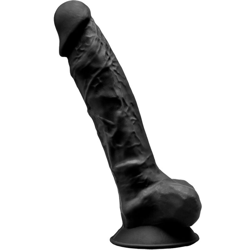 SILEXD - MODÈLE 1 PÉNIS RÉALISTE PREMIUM SILEXPAN SILICONE NOIR 23 CM