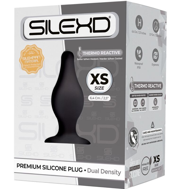 SILEXD - PLUG ANAL MODÈLE 2 PREMIUM SILEXPAN SILICONE PREMIUM THERMOREACTIF TAILLE XS