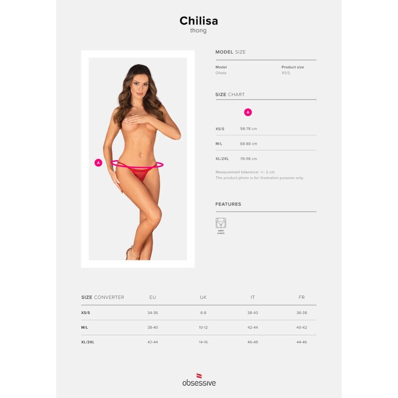 OBSESSIVE - THONG CHILISA SANS CROCHET XS/S